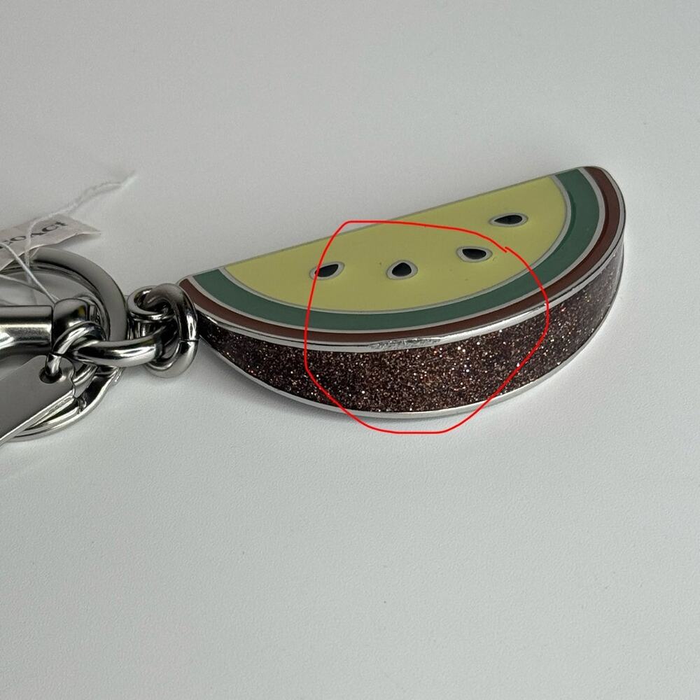 Coach Watermelon Keychain - Yellow and Green - Picture 2 of 7